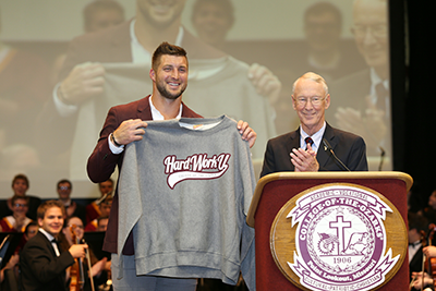 Tim Tebow and President Davis