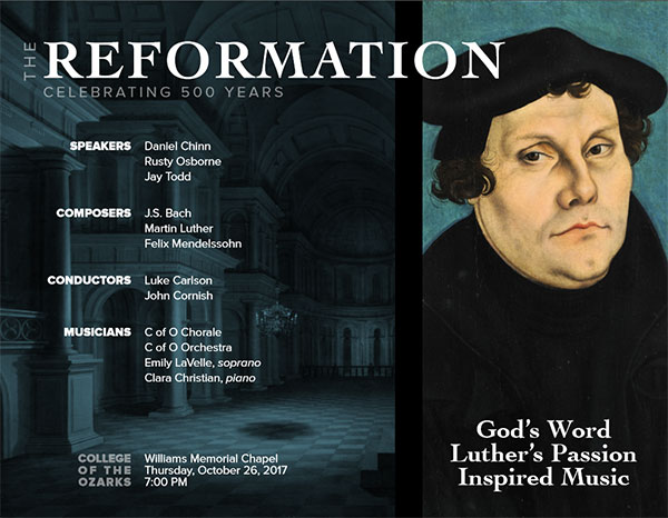College of the Ozarks to host Reformation Concert